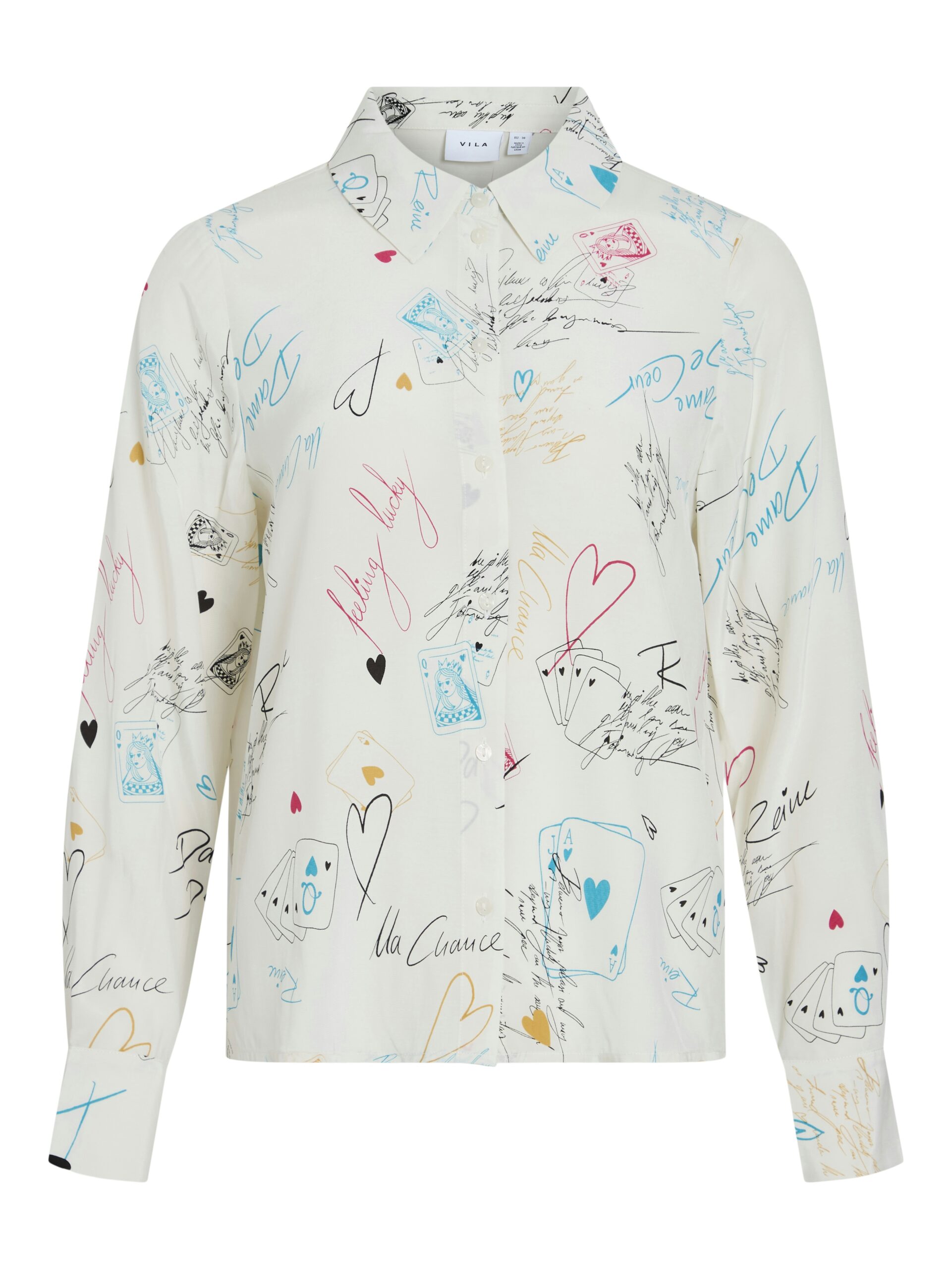 Vila Dames hemdsbloes lange mouw