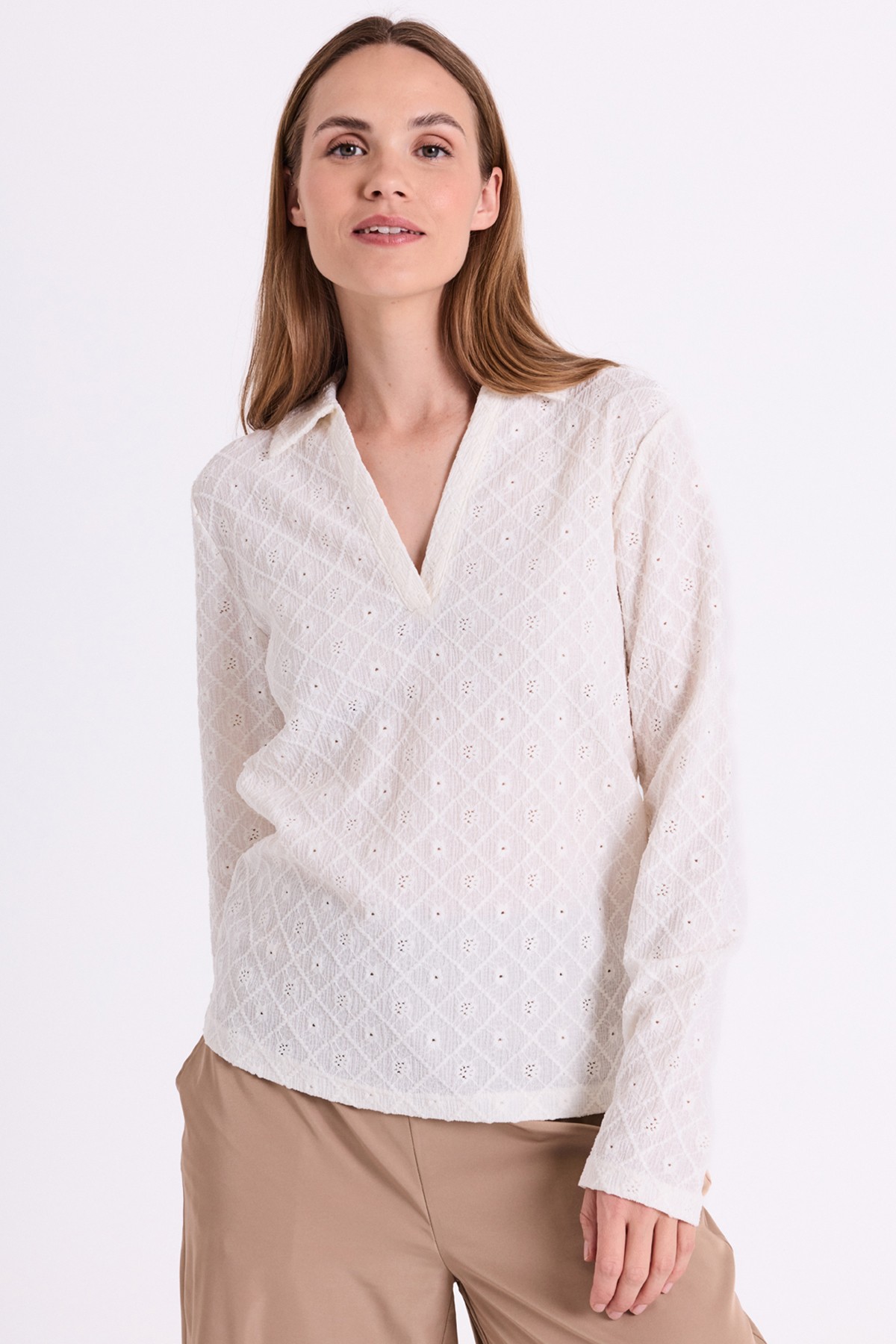 Freequent Dames Polo lange mouw